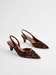 Animal Forever Comfort® Standard/Wide Fit Peg Kitten Slingback Heel Shoes - Image 1 of 5