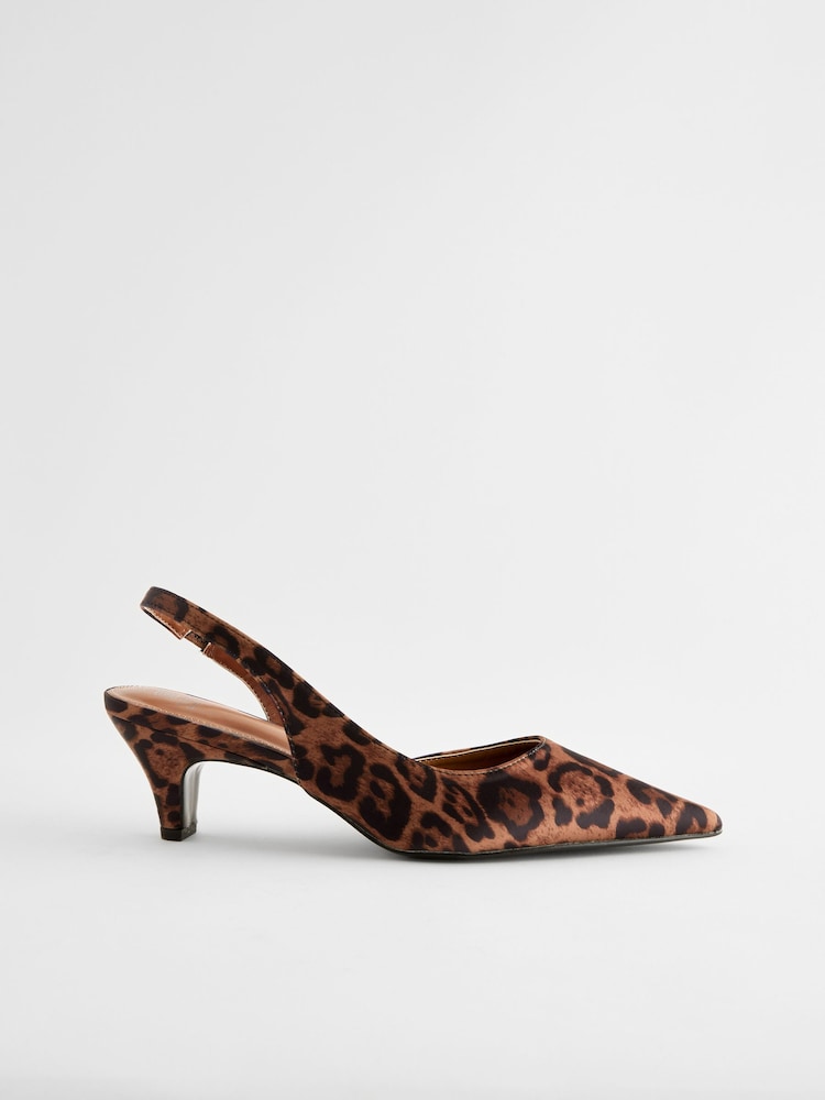 Animal Forever Comfort® Standard/Wide Fit Peg Kitten Slingback Heel Shoes - Image 2 of 5