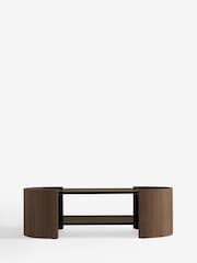 Dark Natural Nomad Oak Effect Coffee Table - Image 5 of 7