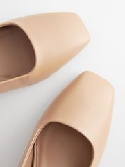 Camel Nude Forever Comfort® Square Toe Sling Back Block Heels - Image 7 of 8