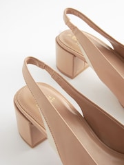Camel Nude Forever Comfort® Square Toe Sling Back Block Heels - Image 8 of 8