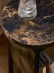 Dark Natural Nomad Oak Effect Large Side Table - Image 2 of 5
