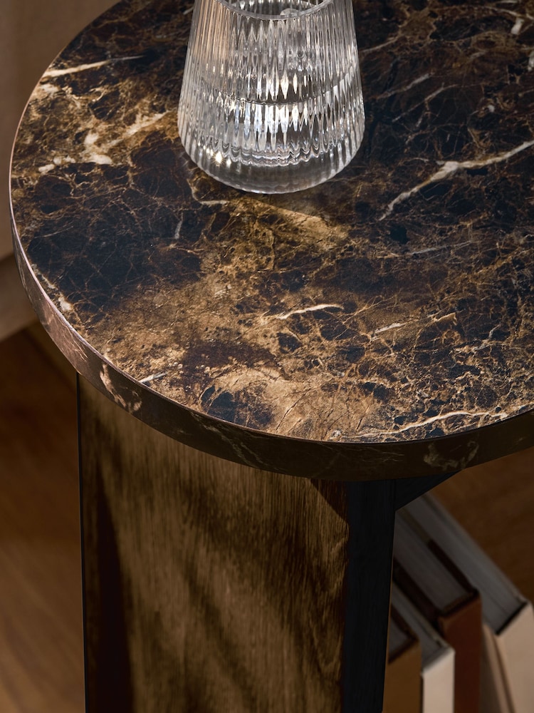 Dark Natural Nomad Oak Effect Large Side Table - Image 2 of 5 Dark Natural Nomad Oak Effect Large Side Table - Image 2 of 5