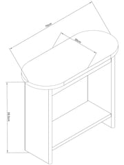 Dark Natural Nomad Oak Effect Large Side Table - Image 3 of 5