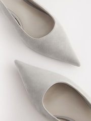 Grey Forever Comfort®  Low Kitten Slingback Point Heel Shoes - Image 8 of 8