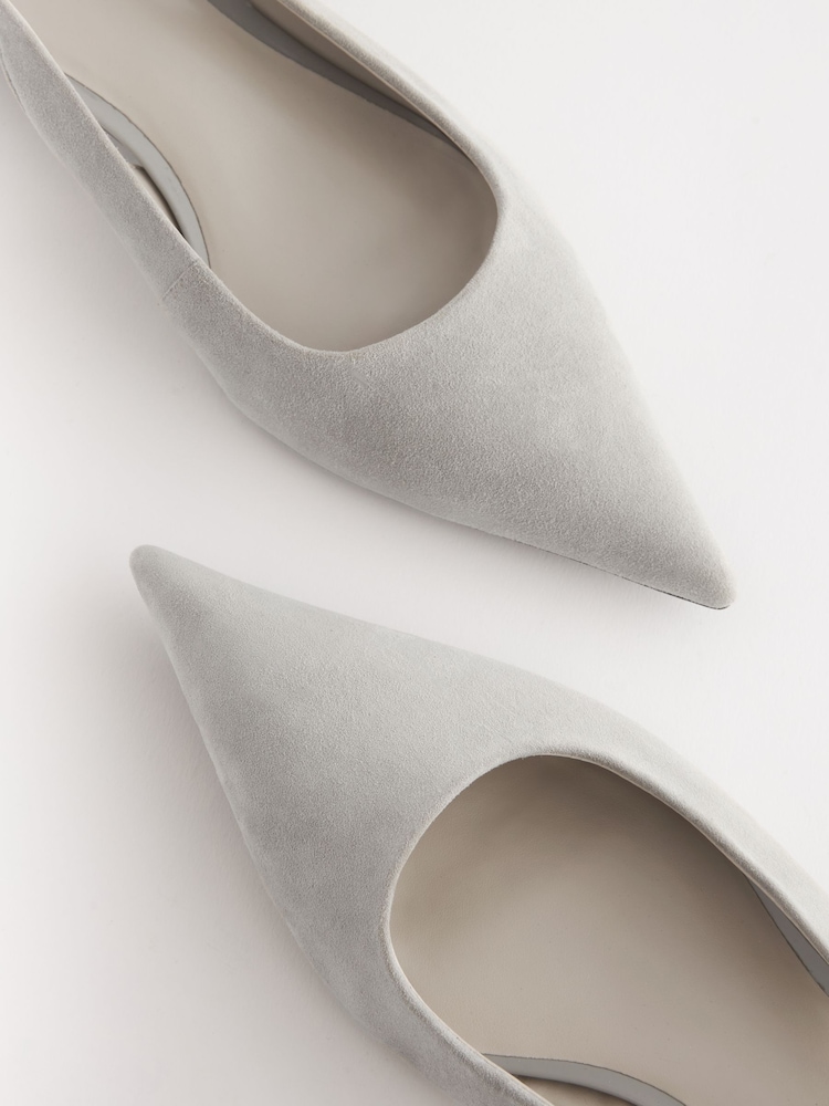 siva - Forever Comfort® Low Kitten Slingback Point čevlji z visoko peto čevlji - Slika 8 iz 8 siva - Forever Comfort® Low Kitten Slingback Point čevlji z visoko peto čevlji - Slika 8 iz 8