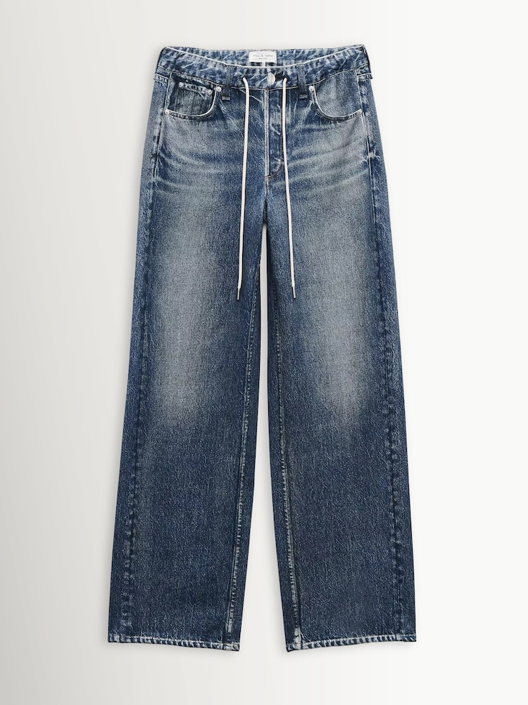 Rag & Bone Lakewood Miramar Terry Drawstring 31.5" Wide Leg Jeans - Image 8 of 8 Rag & Bone Lakewood Miramar Terry Drawstring 31.5" Wide Leg Jeans - Image 8 of 8