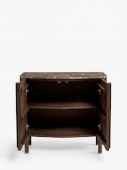 Dark Natural Collection Luxe Santa Fe Mango Wood and Marble Small Sideboard - Image 7 of 9