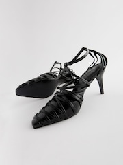 črna - Forever Comfort® Cage Closed Point Toe Strappy čevlji z visoko peto - Slika 4 iz 5