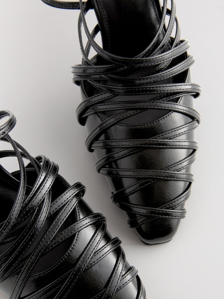 črna - Forever Comfort® Cage Closed Point Toe Strappy čevlji z visoko peto - Slika 5 iz 5