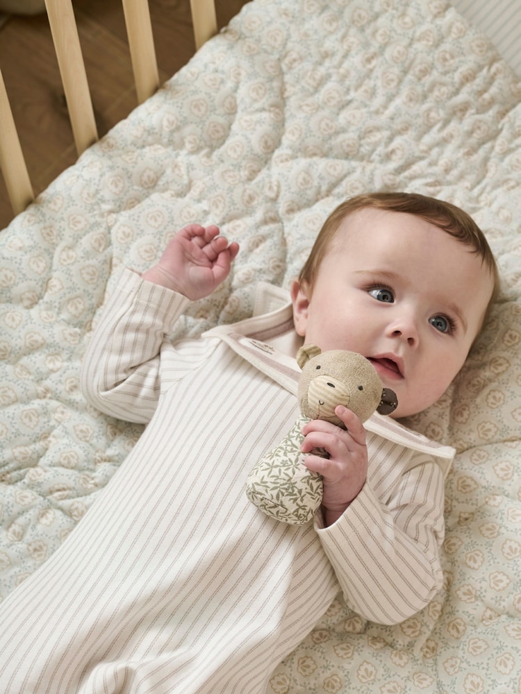 Mamas & Papas x Laura Ashley Brown Rattle Bear - Image 1 of 3