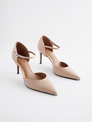 Camelo - Forever Comfort® Leather Point Toe Mary Jane Heels - Imagem 3 de 7
