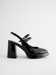 Black Forever Comfort® Platform Slingback Mary Jane Shoes - Image 2 of 7