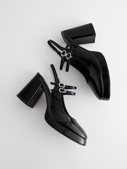 Black Forever Comfort® Platform Slingback Mary Jane Shoes - Image 3 of 7
