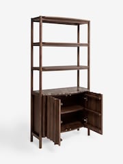 Dark Natural Collection Luxe Santa Fe Mango Wood and Marble Shelf - Image 9 of 10