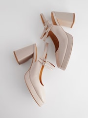 Kostno kremna - Forever Comfort ® Platform Slingback čevlji Mary Jane - Slika 9 iz 9