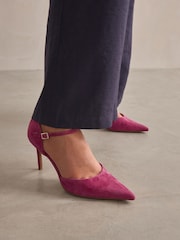 Pink Forever Comfort® Leather Point Toe Mary Jane Heels - Image 3 of 10