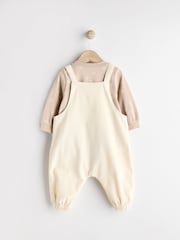 Cream Woven Baby Dungarees and Bodysuit Set (0mths-2yrs) - Image 2 of 8