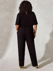 Live Unlimited Curve Wrap Black Jumpsuit - Image 2 of 4