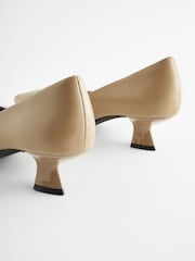 Taupe Brown Standard/Wide Fit Forever Comfort® Kitten Heel Court Shoes - Image 4 of 5