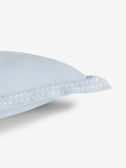 Mid Blue 50 x 50cm Lulworth Stitched Flange 100% Cotton Cushion - Image 2 of 5