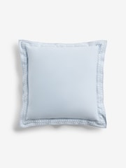 Mid Blue 50 x 50cm Lulworth Stitched Flange 100% Cotton Cushion - Image 4 of 5