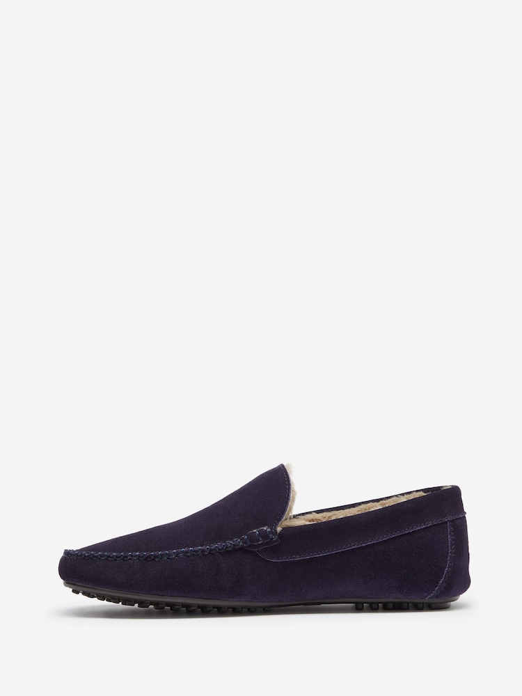 Oliver Sweeney Navy Blue Landa Suede Slippers - Image 2 of 5