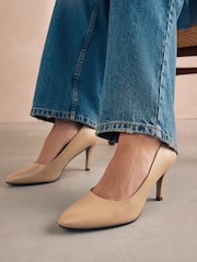 Camel Nude Standard/Wide Fit Forever Comfort® Closed Toe Heel Court Shoes - Image 2 of 7