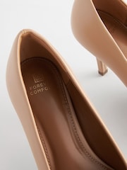 Camel Nude Standard/Wide Fit Forever Comfort® Closed Toe Heel Court Shoes - Image 6 of 7