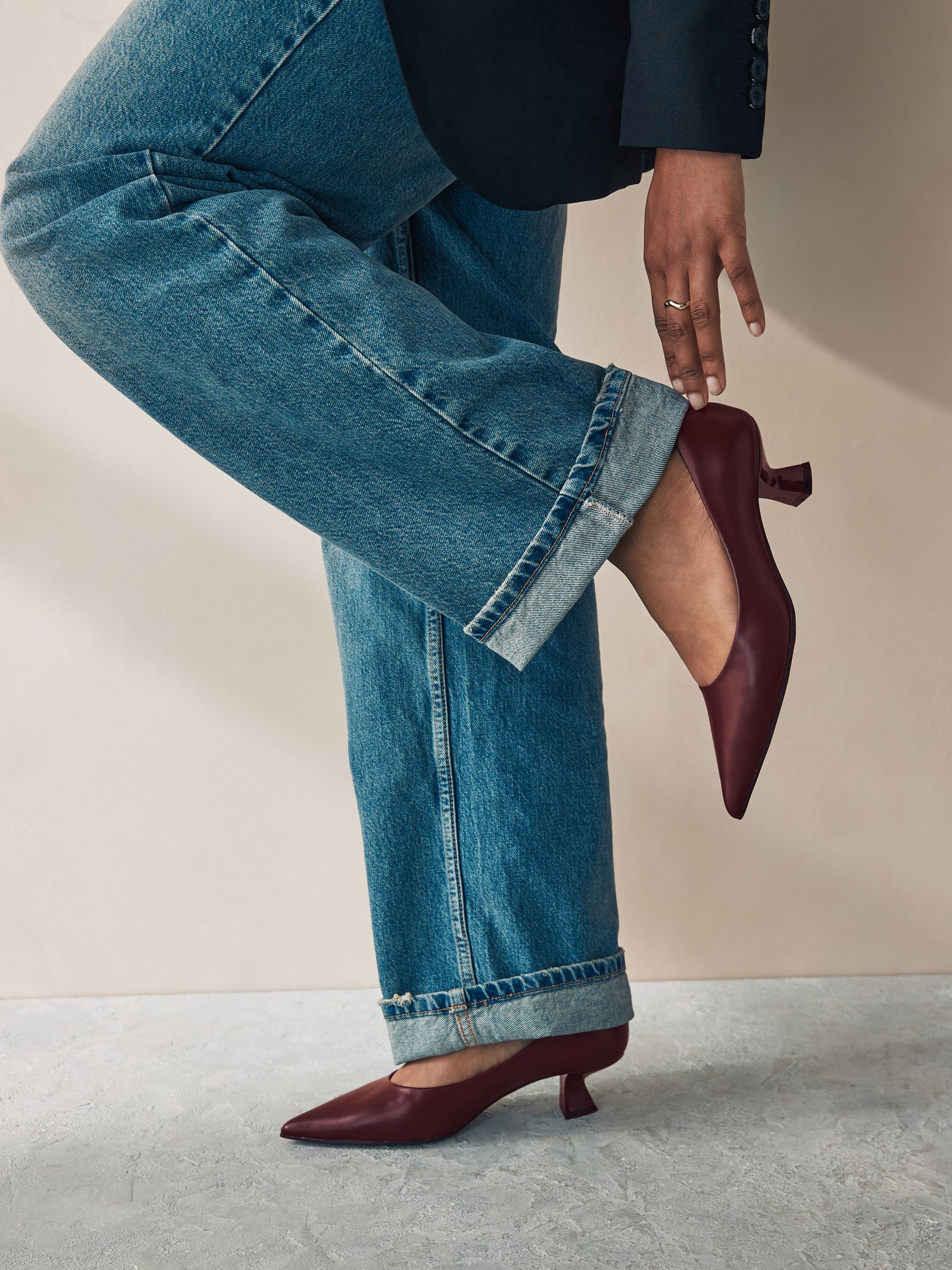 Next burgundy shoes discount