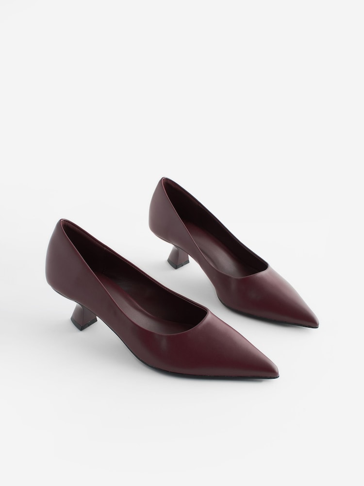 Buy Burgundy Standard/Wide Fit Forever Comfort® Kitten Heel Court