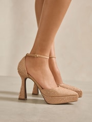 Nude Forever Comfort® Platform Pointed Sandals - Image 2 of 9