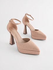 Nude Forever Comfort® Platform Pointed Sandals - Image 5 of 9