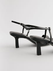 Black Forever Comfort® Square Toe Simple Sandals - Image 3 of 4