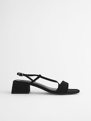 Black Forever Comfort® Flare Block Sandals - Image 2 of 8
