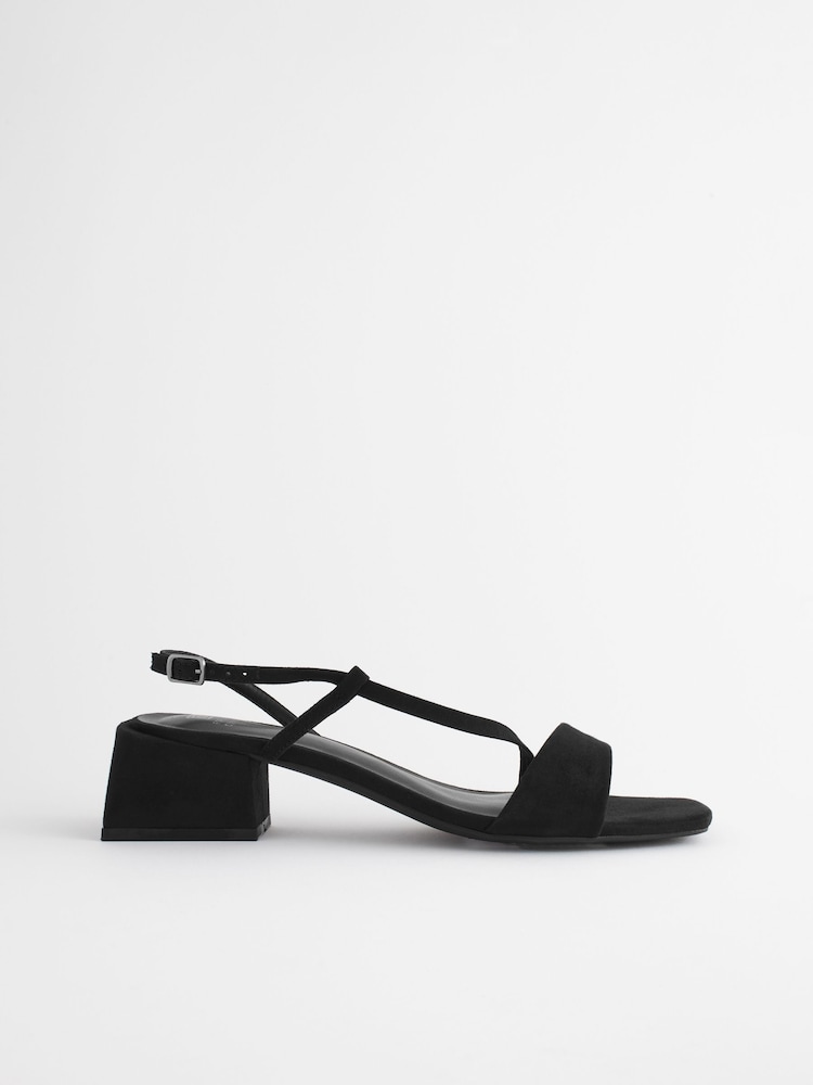 Black Forever Comfort® Flare Block Sandals - Image 2 of 8