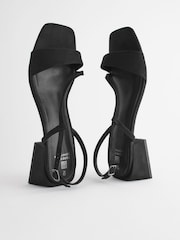 Black Forever Comfort® Flare Block Sandals - Image 8 of 8