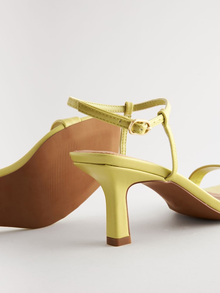 Lime Green Forever Comfort® Square Toe Simple Sandals - Image 10 of 10 Lime Green Forever Comfort® Square Toe Simple Sandals - Image 10 of 10