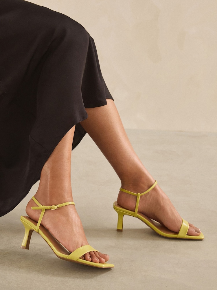 Lime Green Forever Comfort® Square Toe Simple Sandals - Image 2 of 10 Lime Green Forever Comfort® Square Toe Simple Sandals - Image 2 of 10