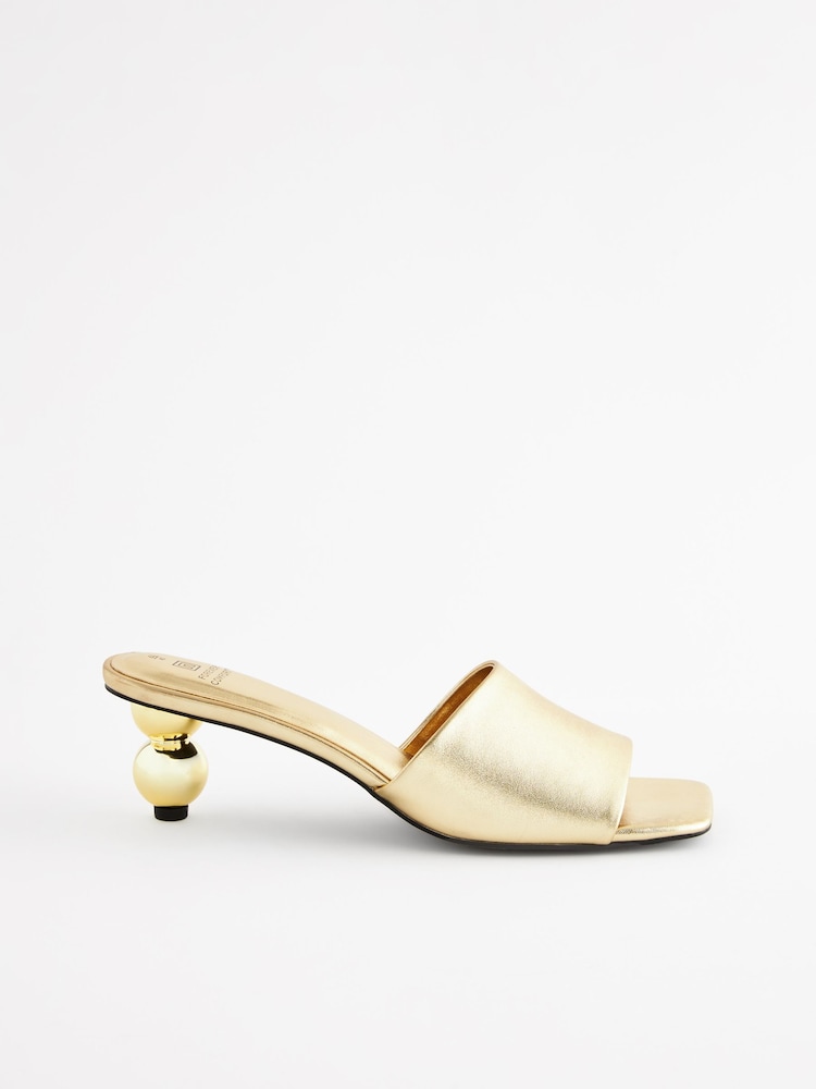 Gold - Forever Comfort® Slipper mit eckiger Zehenpartie und Bubble-Absatz - Bild 2 von 5 Gold - Forever Comfort® Slipper mit eckiger Zehenpartie und Bubble-Absatz - Bild 2 von 5