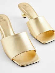 Gold - Forever Comfort® Slipper mit eckiger Zehenpartie und Bubble-Absatz - Bild 3 von 5