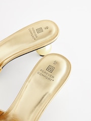 Gold - Forever Comfort® Slipper mit eckiger Zehenpartie und Bubble-Absatz - Bild 4 von 5