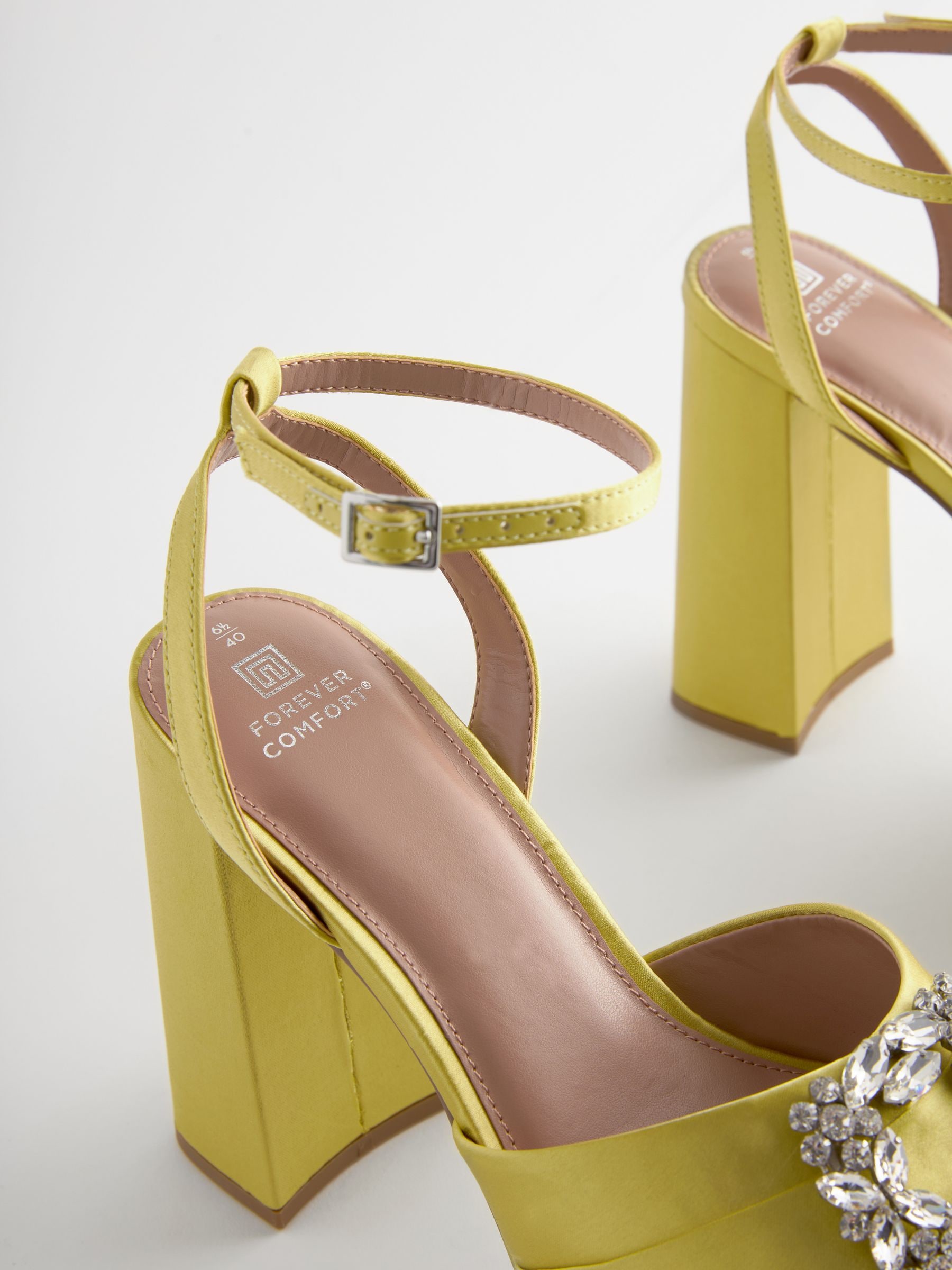 Buy Lime Green Forever Comfort Jewel Platform Sandals from Next United Arab Emirates