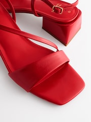 Red Forever Comfort® Flare Block Sandals - Image 10 of 12