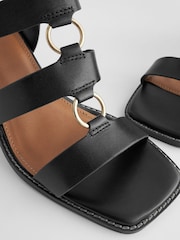 Black Forever Comfort® Patent Strappy Block Sandals - Image 3 of 5