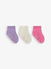 JoJo Maman Bébé Multi Pastel 3-Pack Princess Socks - Image 1 of 1