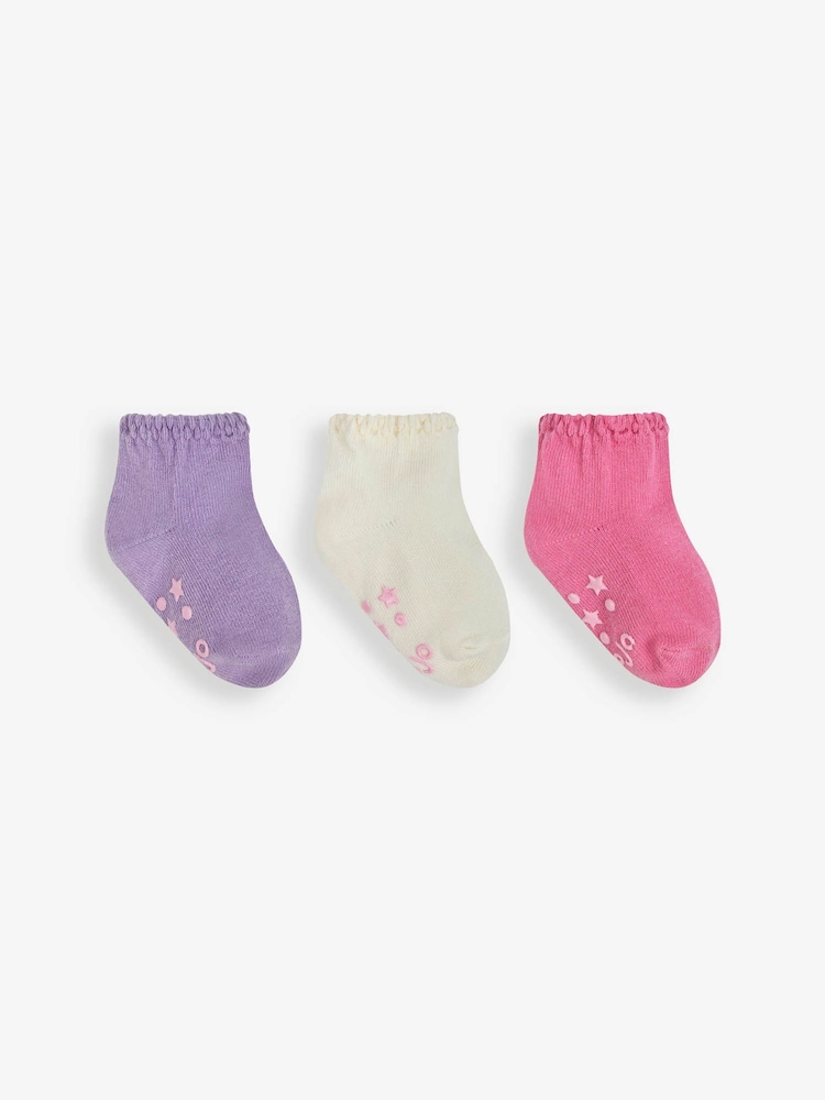 JoJo Maman Bébé Multi Pastel 3-Pack Princess Socks - Image 1 of 1