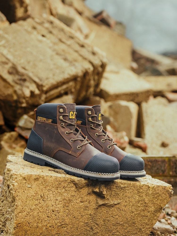 Caterpillar Powerplant S3 Brown Safety Boots - Image 1 of 7 Caterpillar Powerplant S3 Brown Safety Boots - Image 1 of 7