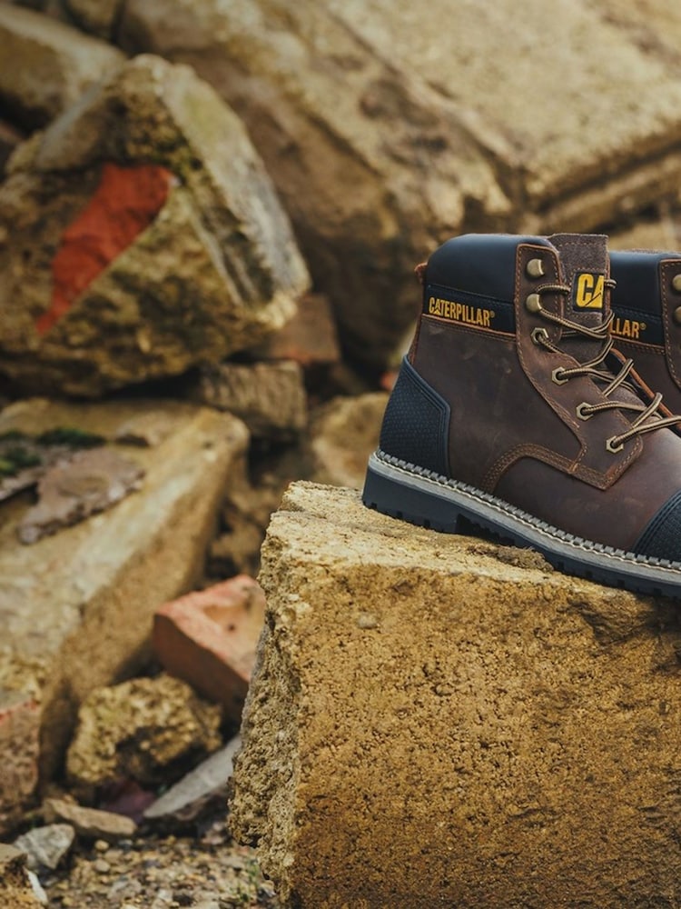 Caterpillar Powerplant S3 Brown Safety Boots - Image 2 of 7 Caterpillar Powerplant S3 Brown Safety Boots - Image 2 of 7