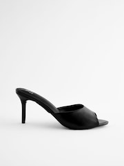 Black Forever Comfort® Peep Toe Heeled Mules - Image 2 of 5